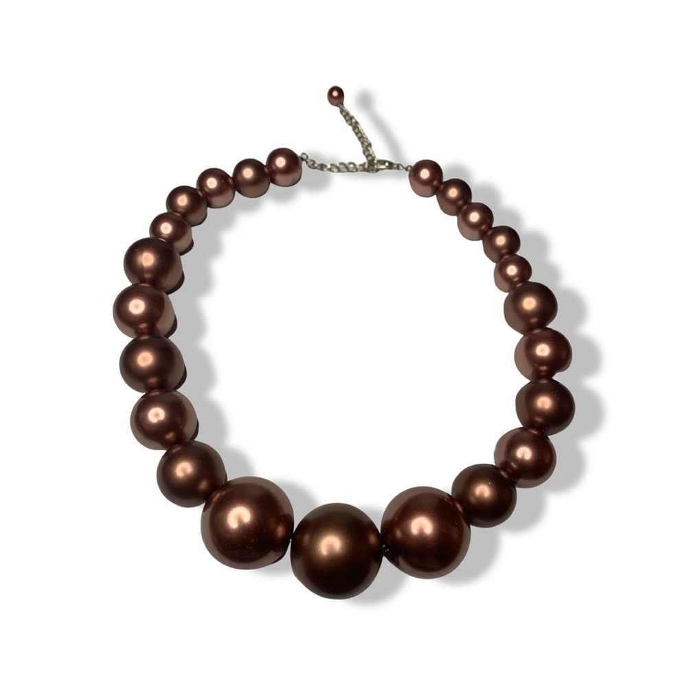 15-25MM Chunky Rose Gold Pearl Necklace